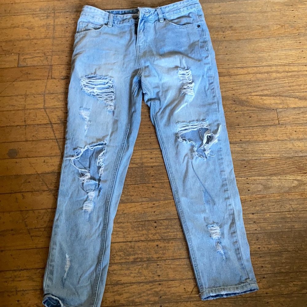 High waisted jeans